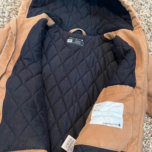 Boys 7/8 Carhartt brown winter coat - Picture 2 of 4